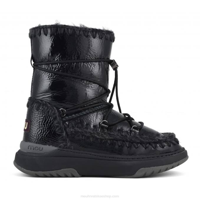 lakirana crna Mou žene jogger snowboot kratke Z46H373