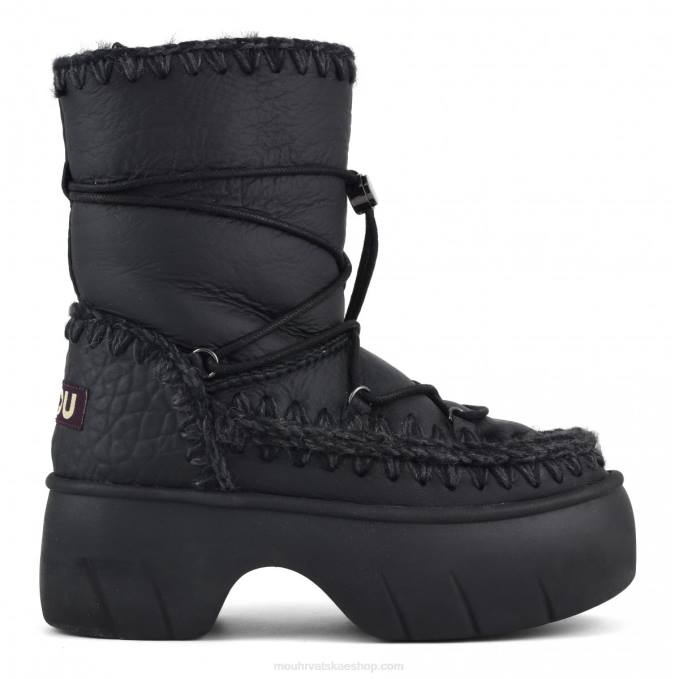 nubuk crna Mou žene Eskimo snow boot twist short Z46H351