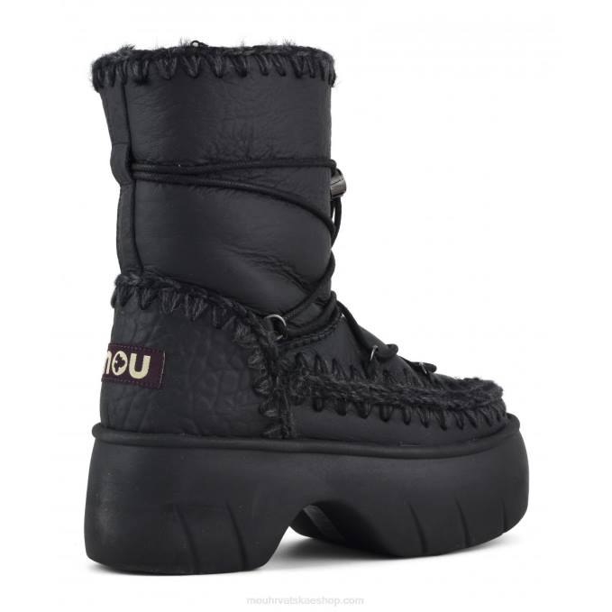 nubuk crna Mou žene Eskimo snow boot twist short Z46H351