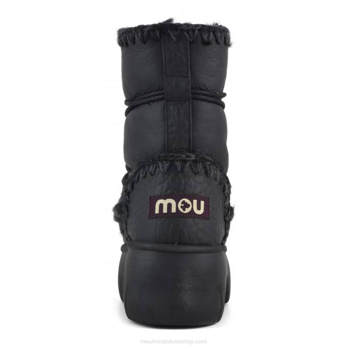 nubuk crna Mou žene Eskimo snow boot twist short Z46H351