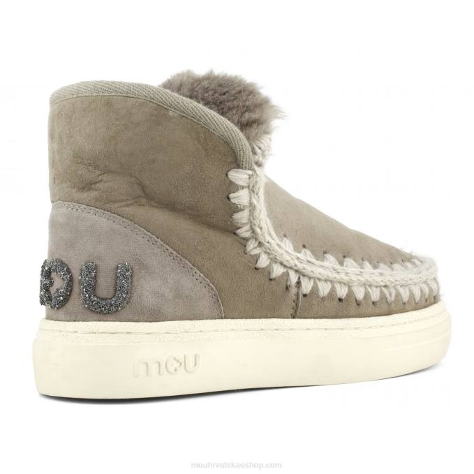 slonova siva Mou žene eskimo tenisice podebljani svjetlucavi logotip Z46H730