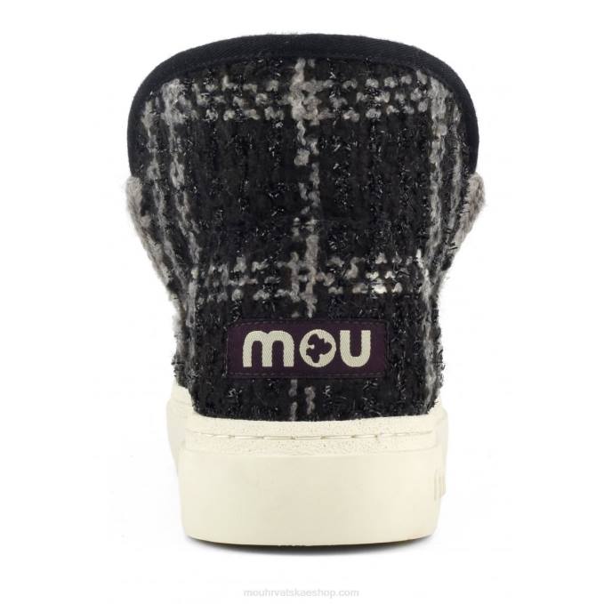 tartan lurex crno-bijeli Mou žene eskimo tenisice bold 749 Z46H754