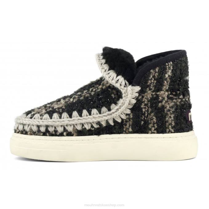 tartan lurex zelena Mou žene eskimo tenisice bold 749 Z46H753