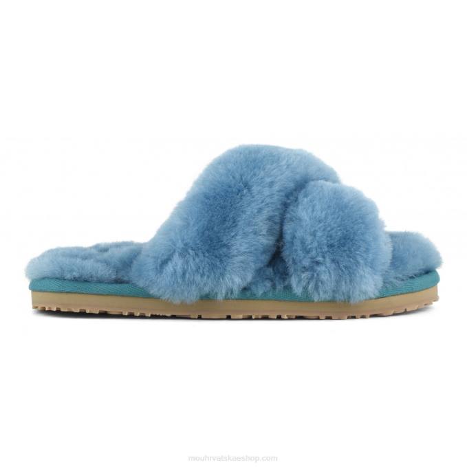 Biskajski zaljev Mou žene criss-cross fur slide papuča Z46H481