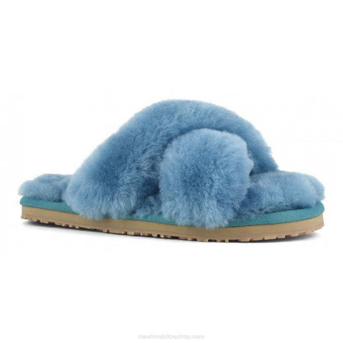 Biskajski zaljev Mou žene criss-cross fur slide papuča Z46H481