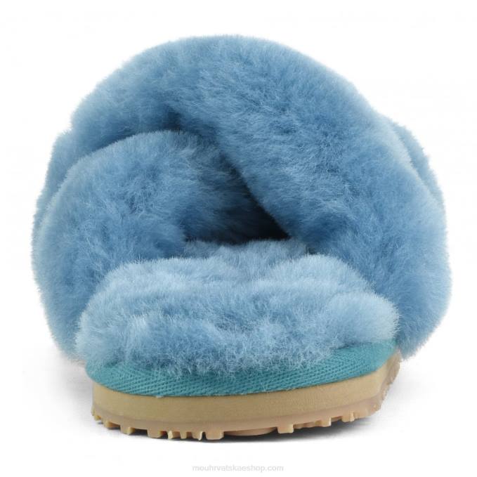 Biskajski zaljev Mou žene criss-cross fur slide papuča Z46H481