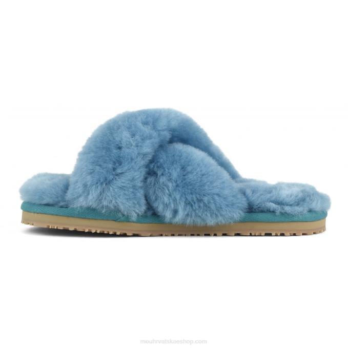 Biskajski zaljev Mou žene criss-cross fur slide papuča Z46H481
