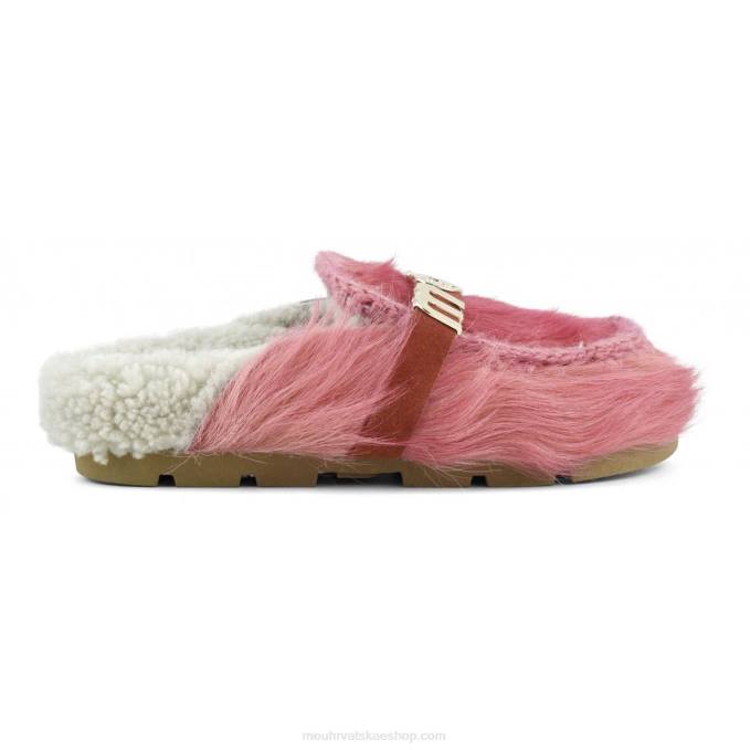 duga kosa poni roza fuxia Mou žene zimski bio tobogan duga kosa ponyskin Z46H418