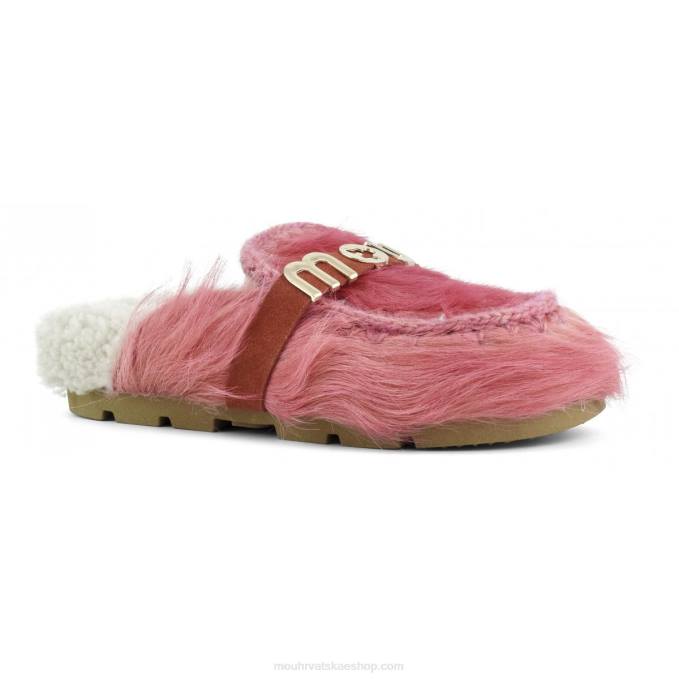 duga kosa poni roza fuxia Mou žene zimski bio tobogan duga kosa ponyskin Z46H418