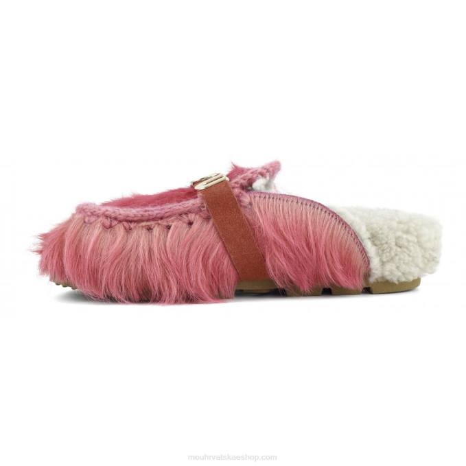duga kosa poni roza fuxia Mou žene zimski bio tobogan duga kosa ponyskin Z46H418