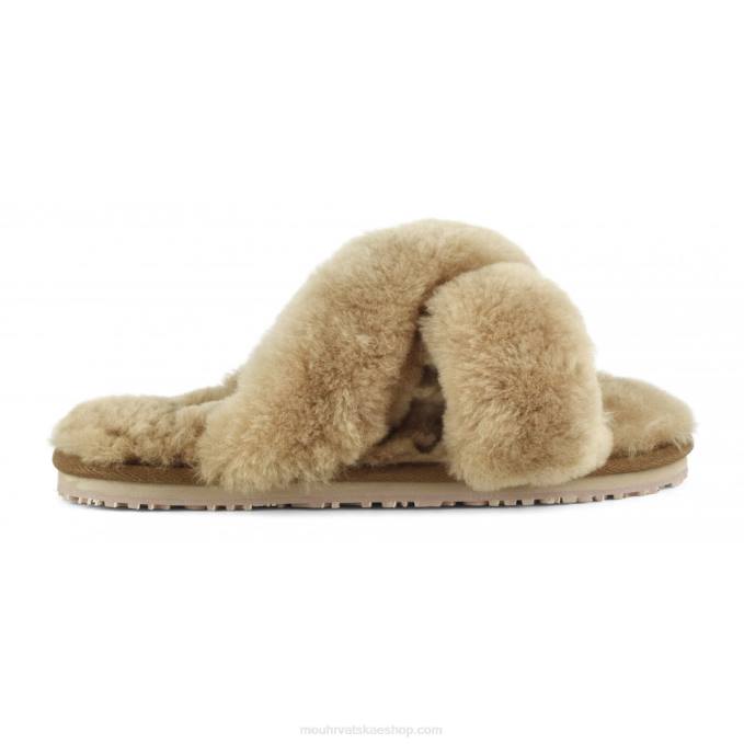 konjak Mou žene criss-cross fur slide papuča Z46H475