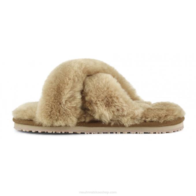 konjak Mou žene criss-cross fur slide papuča Z46H475