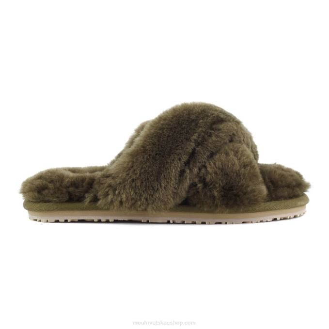 mility Mou žene criss-cross fur slide papuča Z46H472