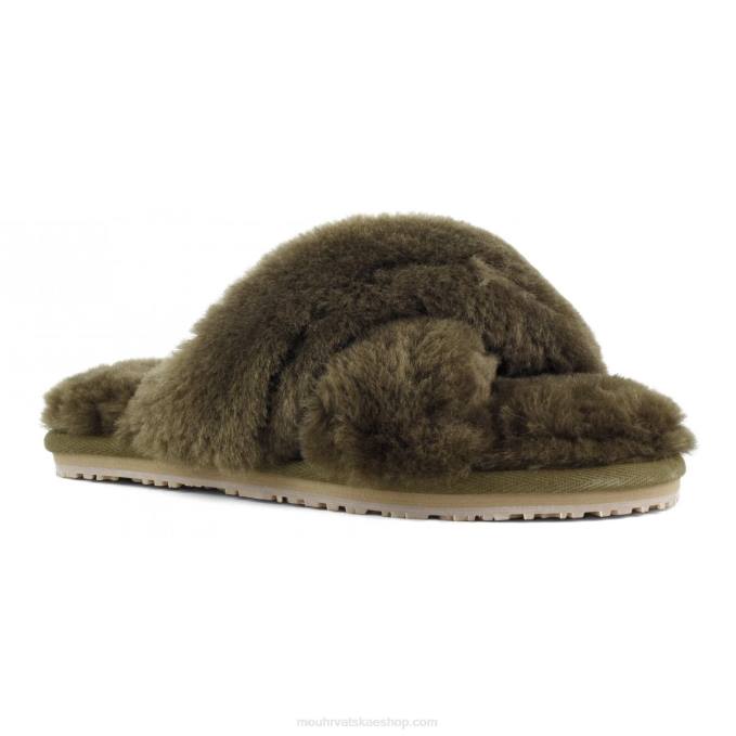 mility Mou žene criss-cross fur slide papuča Z46H472