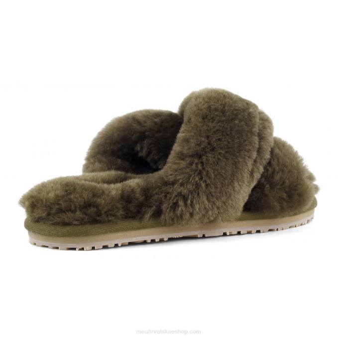 mility Mou žene criss-cross fur slide papuča Z46H472