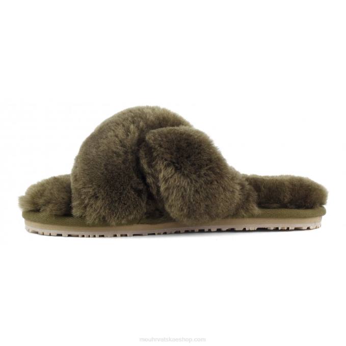 mility Mou žene criss-cross fur slide papuča Z46H472