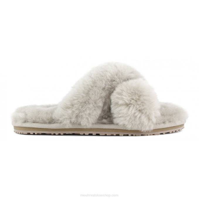 pijesak Mou žene criss-cross fur slide papuča Z46H474