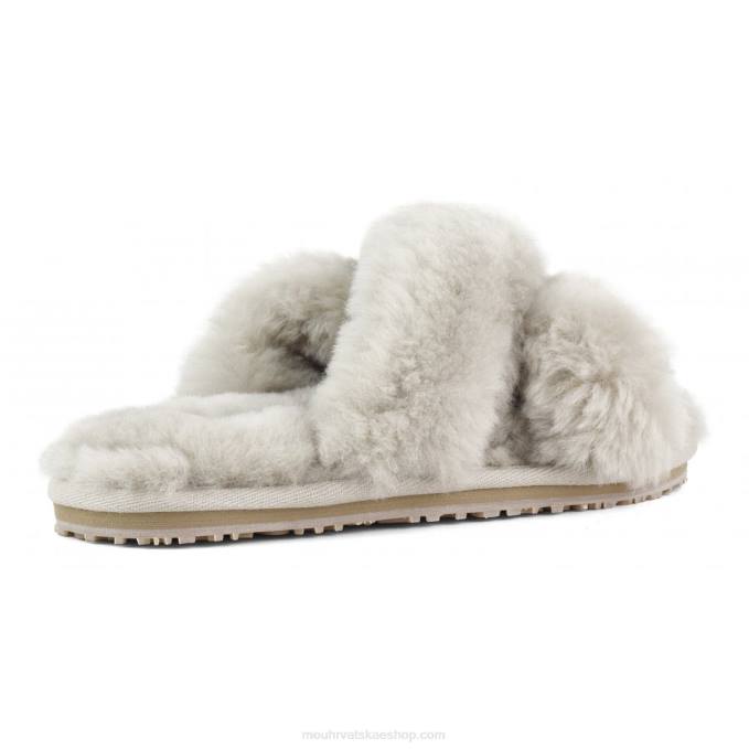 pijesak Mou žene criss-cross fur slide papuča Z46H474