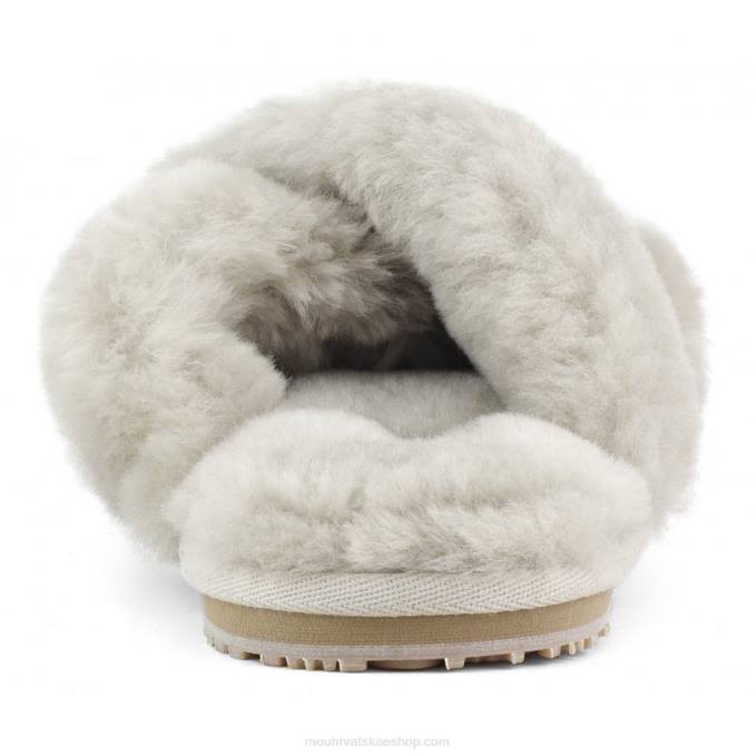 pijesak Mou žene criss-cross fur slide papuča Z46H474