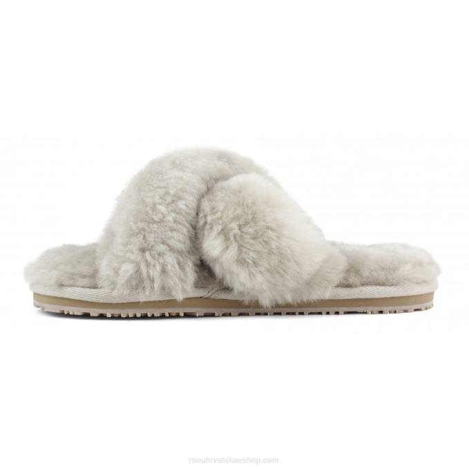pijesak Mou žene criss-cross fur slide papuča Z46H474