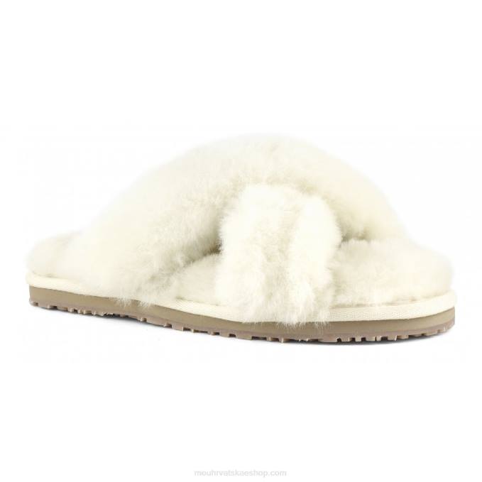 vanilija Mou žene criss-cross fur slide papuča Z46H477