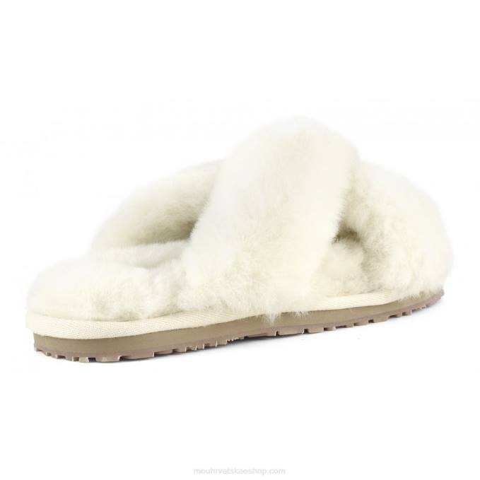 vanilija Mou žene criss-cross fur slide papuča Z46H477