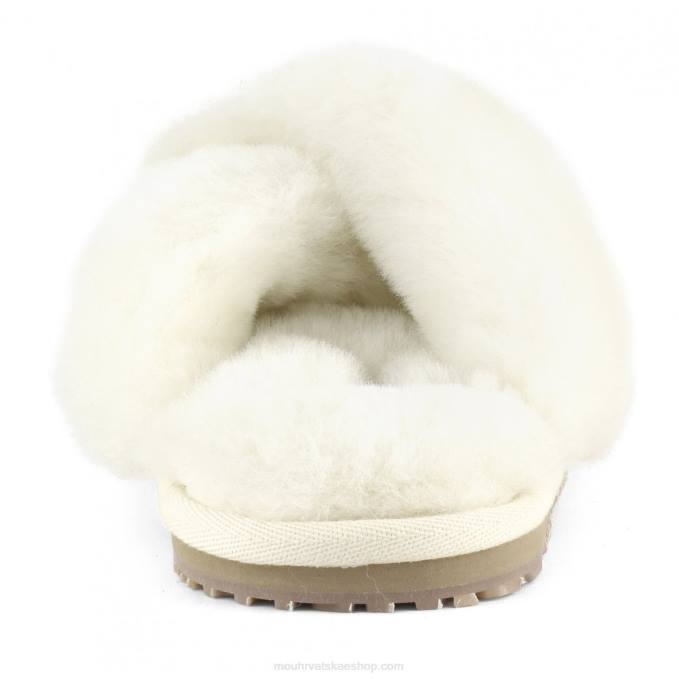vanilija Mou žene criss-cross fur slide papuča Z46H477