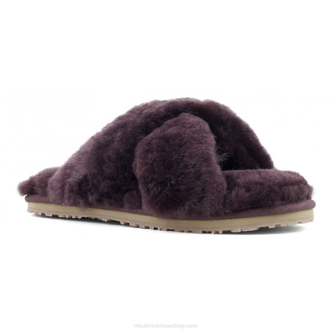 vino Mou žene criss-cross fur slide papuča Z46H478