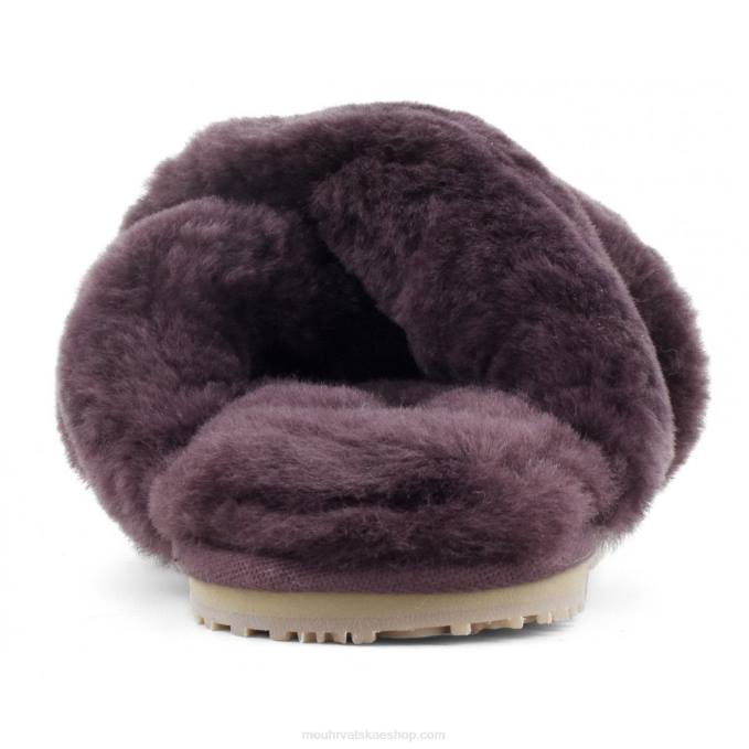 vino Mou žene criss-cross fur slide papuča Z46H478