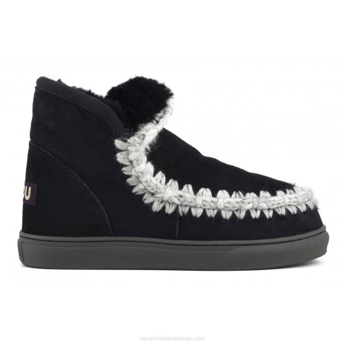crno Mou žene eskimo tenisice overstitching Z46H589