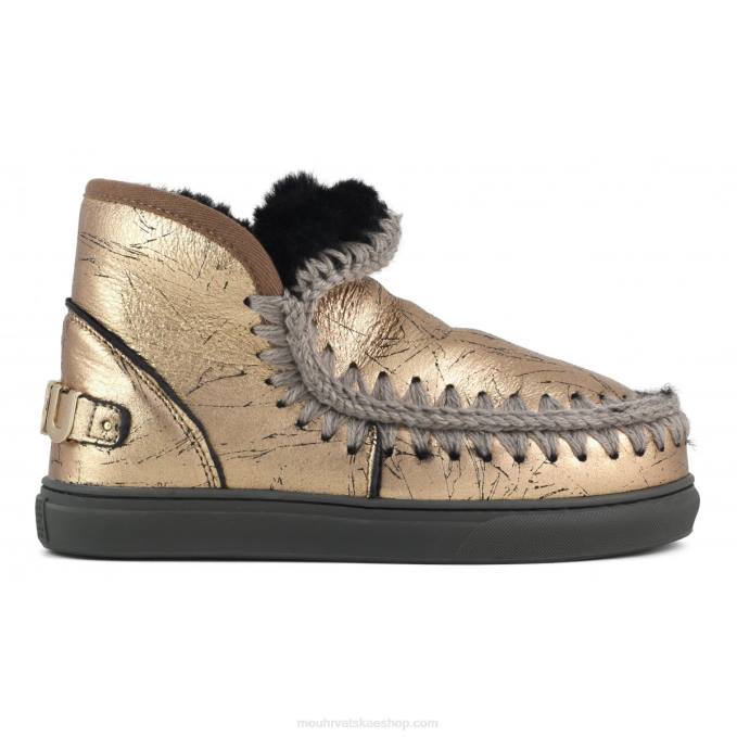 distressed metalik svijetla bronca Mou žene eskimo tenisica veliki metalik logo Z46H647