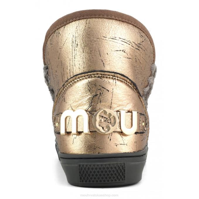 distressed metalik svijetla bronca Mou žene eskimo tenisica veliki metalik logo Z46H647
