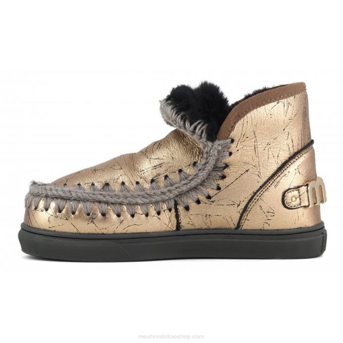 distressed metalik svijetla bronca Mou žene eskimo tenisica veliki metalik logo Z46H647