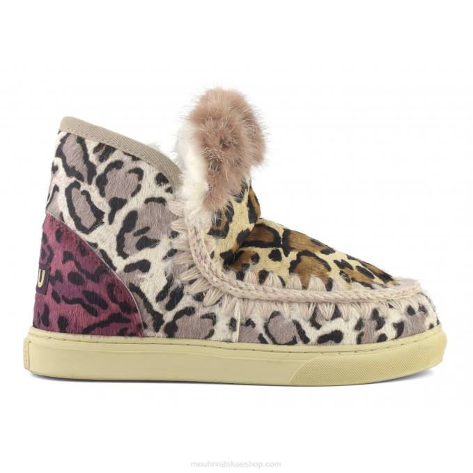 veliki leopard pijesak Mou žene eskimo tenisice ponyskin mix patchwork Z46H655
