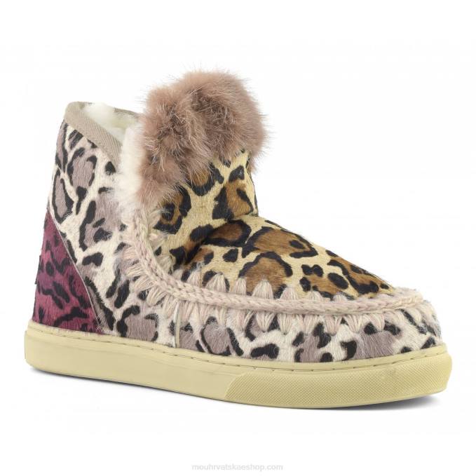veliki leopard pijesak Mou žene eskimo tenisice ponyskin mix patchwork Z46H655