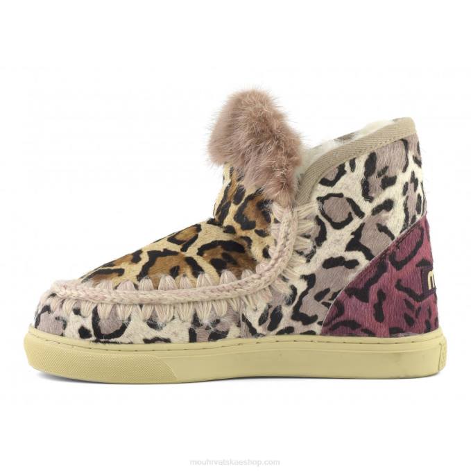 veliki leopard pijesak Mou žene eskimo tenisice ponyskin mix patchwork Z46H655