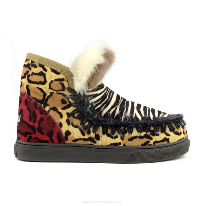 zebra crno bijela Mou žene eskimo tenisice ponyskin mix patchwork Z46H656