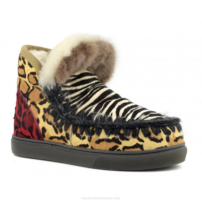 zebra crno bijela Mou žene eskimo tenisice ponyskin mix patchwork Z46H656
