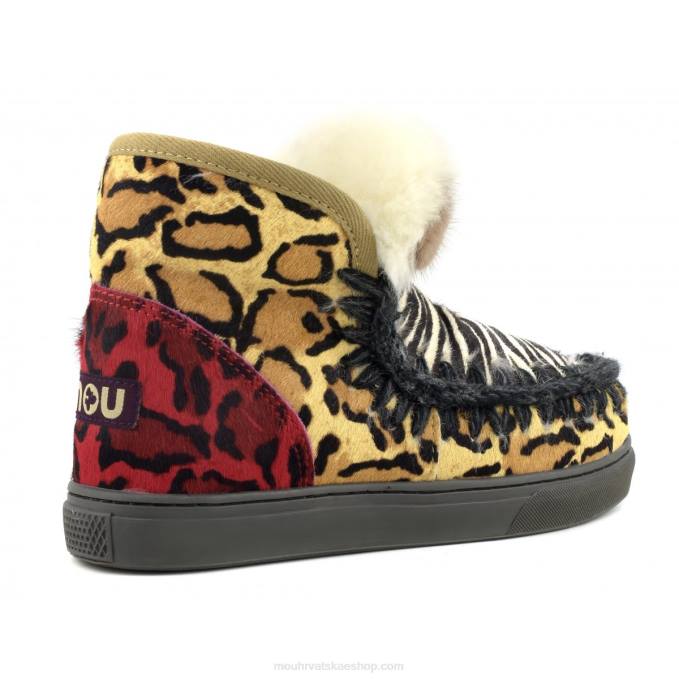 zebra crno bijela Mou žene eskimo tenisice ponyskin mix patchwork Z46H656