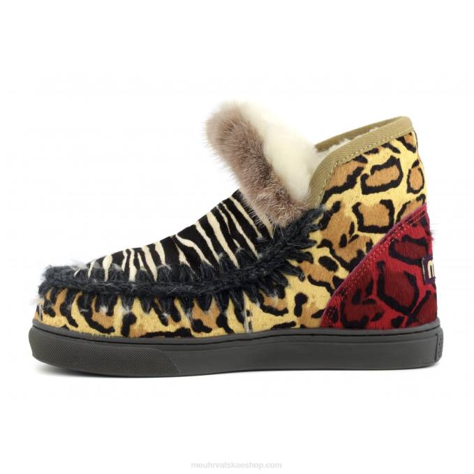 zebra crno bijela Mou žene eskimo tenisice ponyskin mix patchwork Z46H656