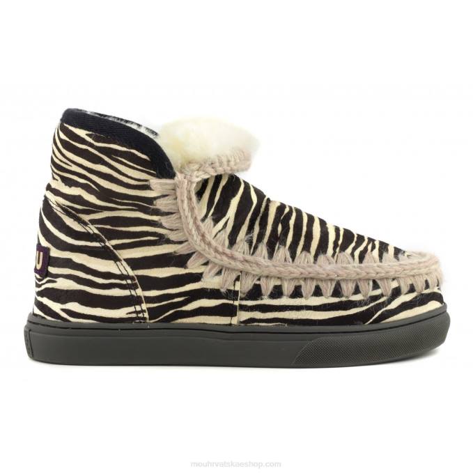 zebra crno bijela Mou žene eskimske tenisice ponyskin Z46H675
