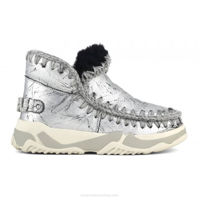 isprekidana metalik srebrna Mou žene eskimo trainer kamenčići Z46H695
