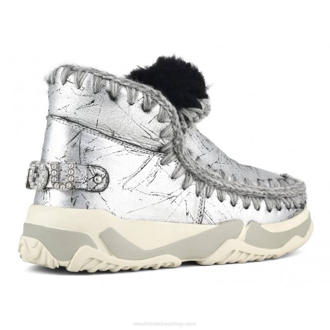 isprekidana metalik srebrna Mou žene eskimo trainer kamenčići Z46H695