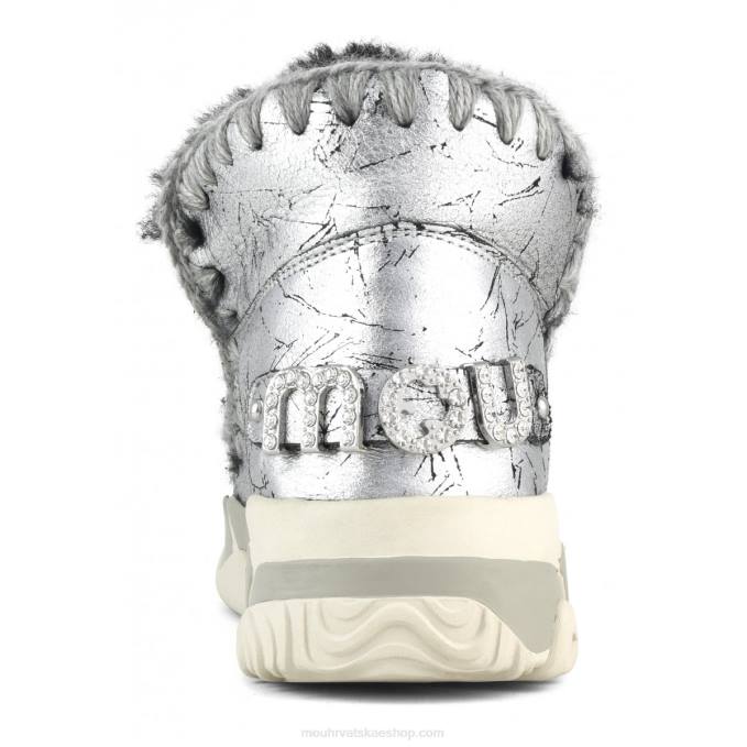 isprekidana metalik srebrna Mou žene eskimo trainer kamenčići Z46H695
