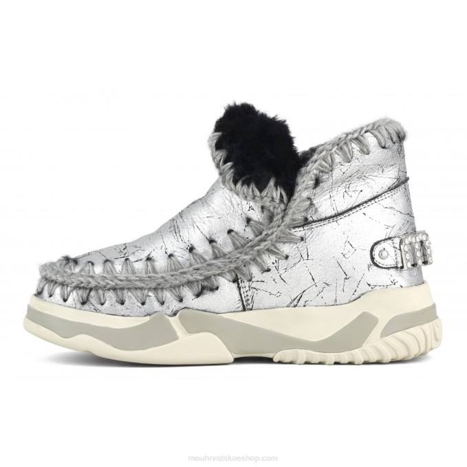 isprekidana metalik srebrna Mou žene eskimo trainer kamenčići Z46H695