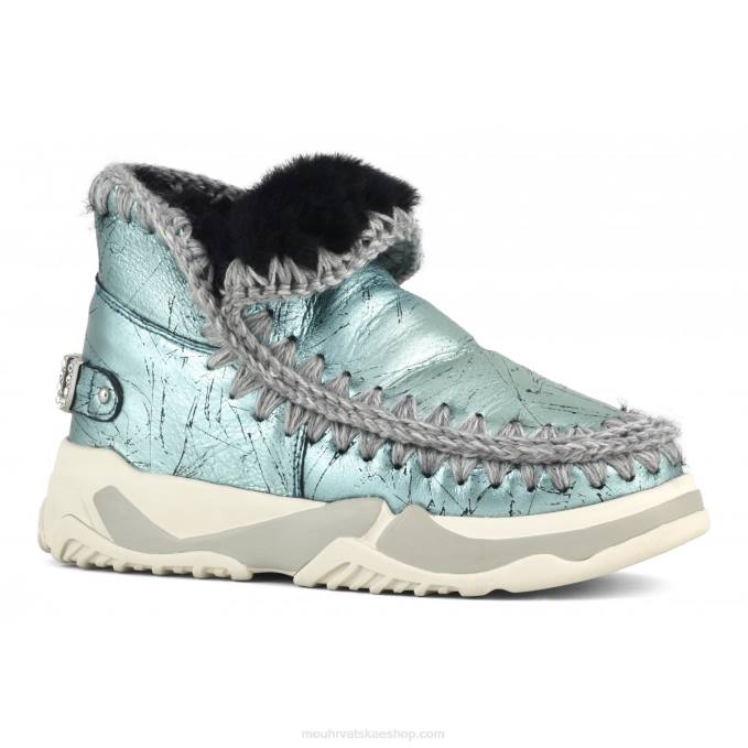 uznemireno metalik zelena Mou žene eskimo trainer kamenčići Z46H694