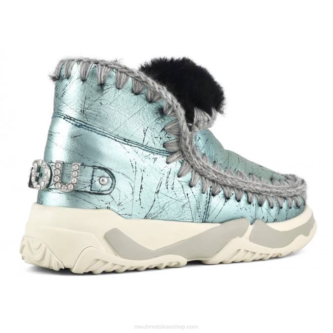 uznemireno metalik zelena Mou žene eskimo trainer kamenčići Z46H694