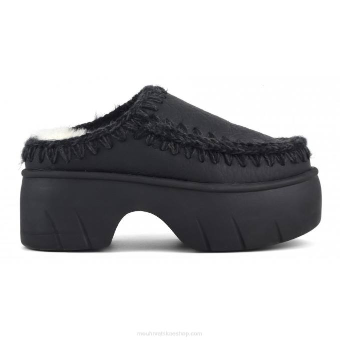 nubuk crna Mou žene eskimo clog twist Z46H524