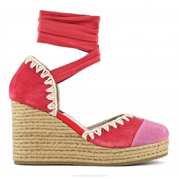 Crvena Mou žene jute wedge lace-up Z46H209