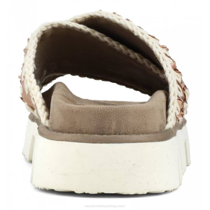 šljokice ružičasto zlato - logo zlato Mou žene criss-cross bio sandal plain Z46H153